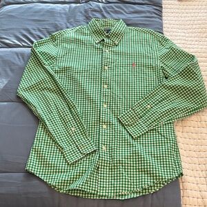 Ralph Lauren slim Green Plaid Men's Shirt